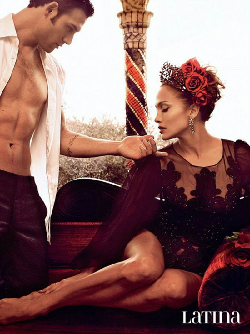 Illustration for article titled Jennifer Lopez and Ryan Guzman Get Lusty on Close-Up Latina Cover